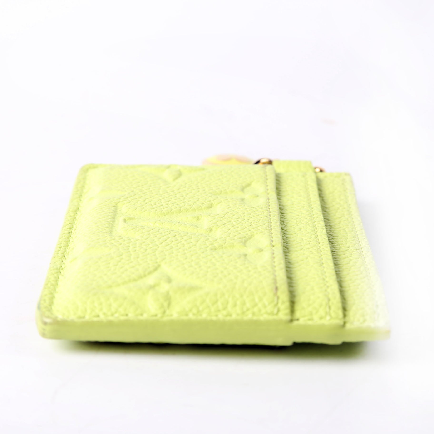 LV Charms Card Holder Empreinte Green