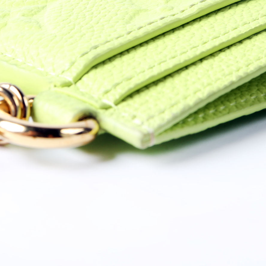 LV Charms Card Holder Empreinte Green