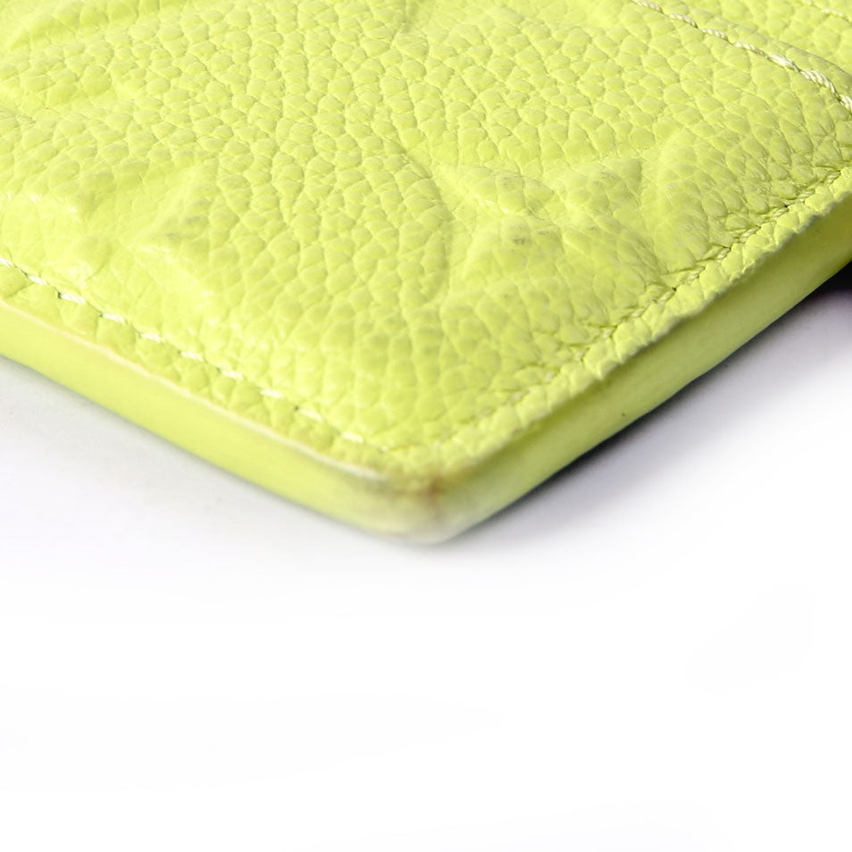 LV Charms Card Holder Empreinte Green
