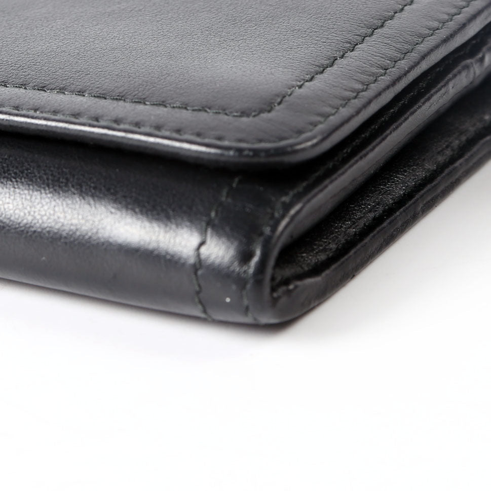Prada Soft Calfskin Continental Wallet Black