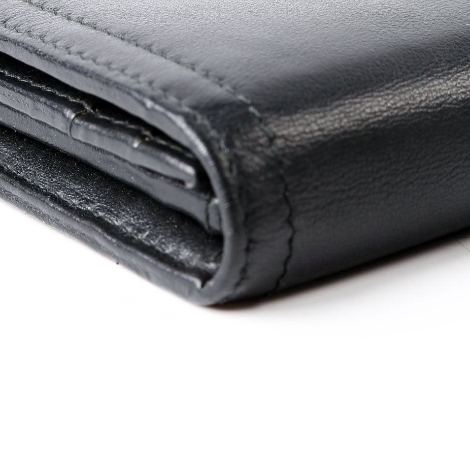 Prada Soft Calfskin Continental Wallet Black
