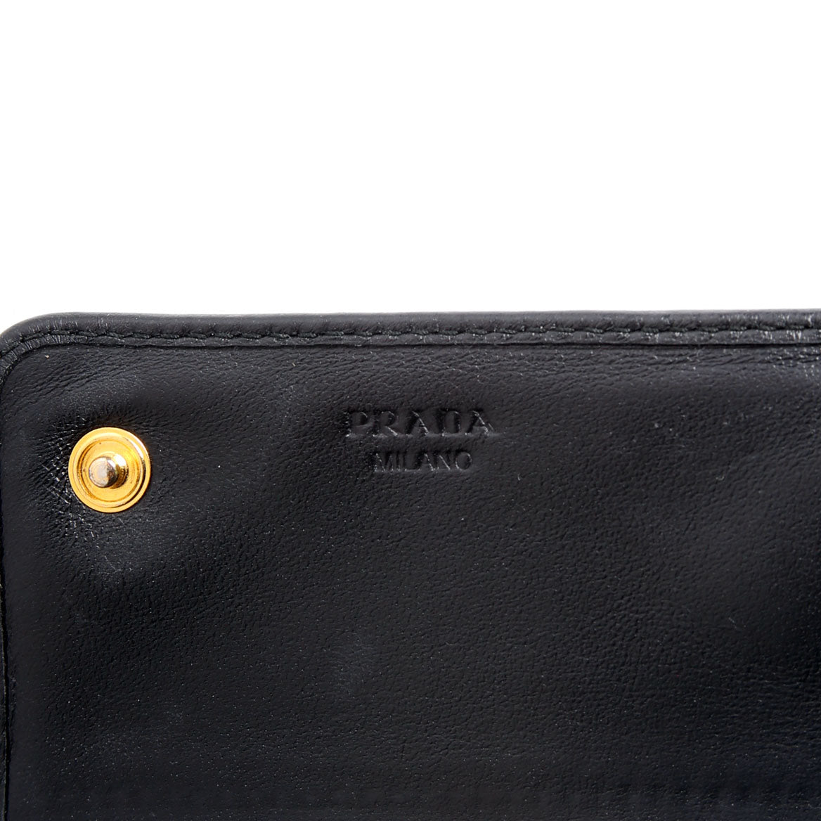 Prada Soft Calfskin Continental Wallet Black