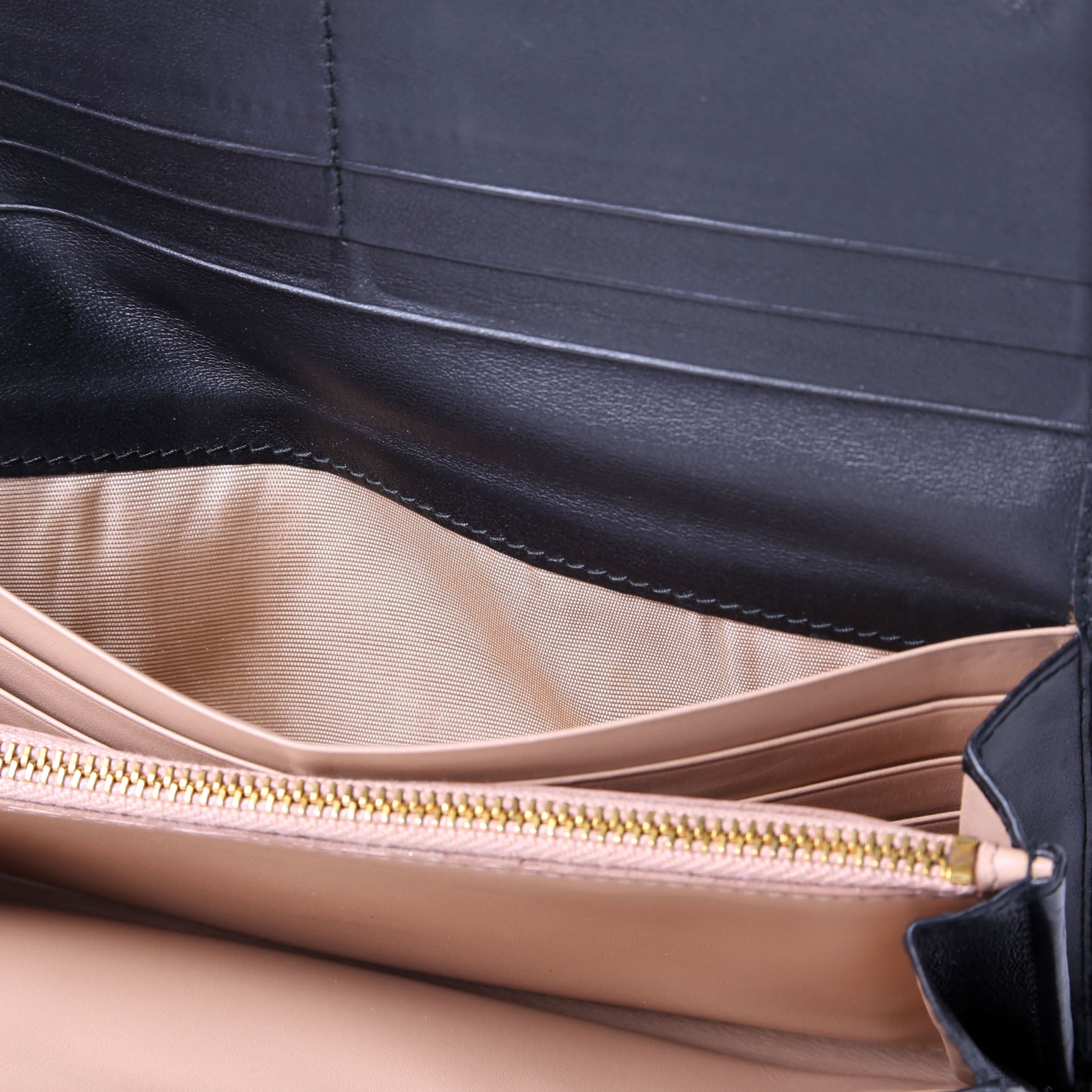 Prada Soft Calfskin Continental Wallet Black