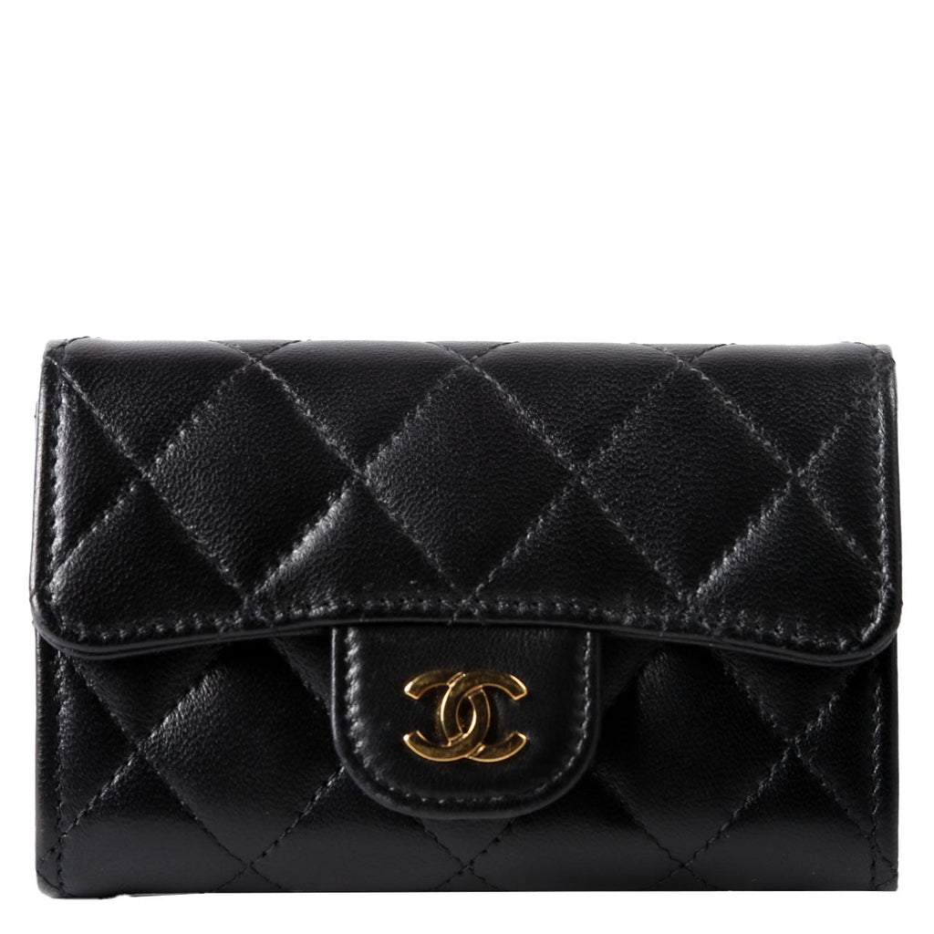 Classic Business Card Holder Lambskin 31M Black