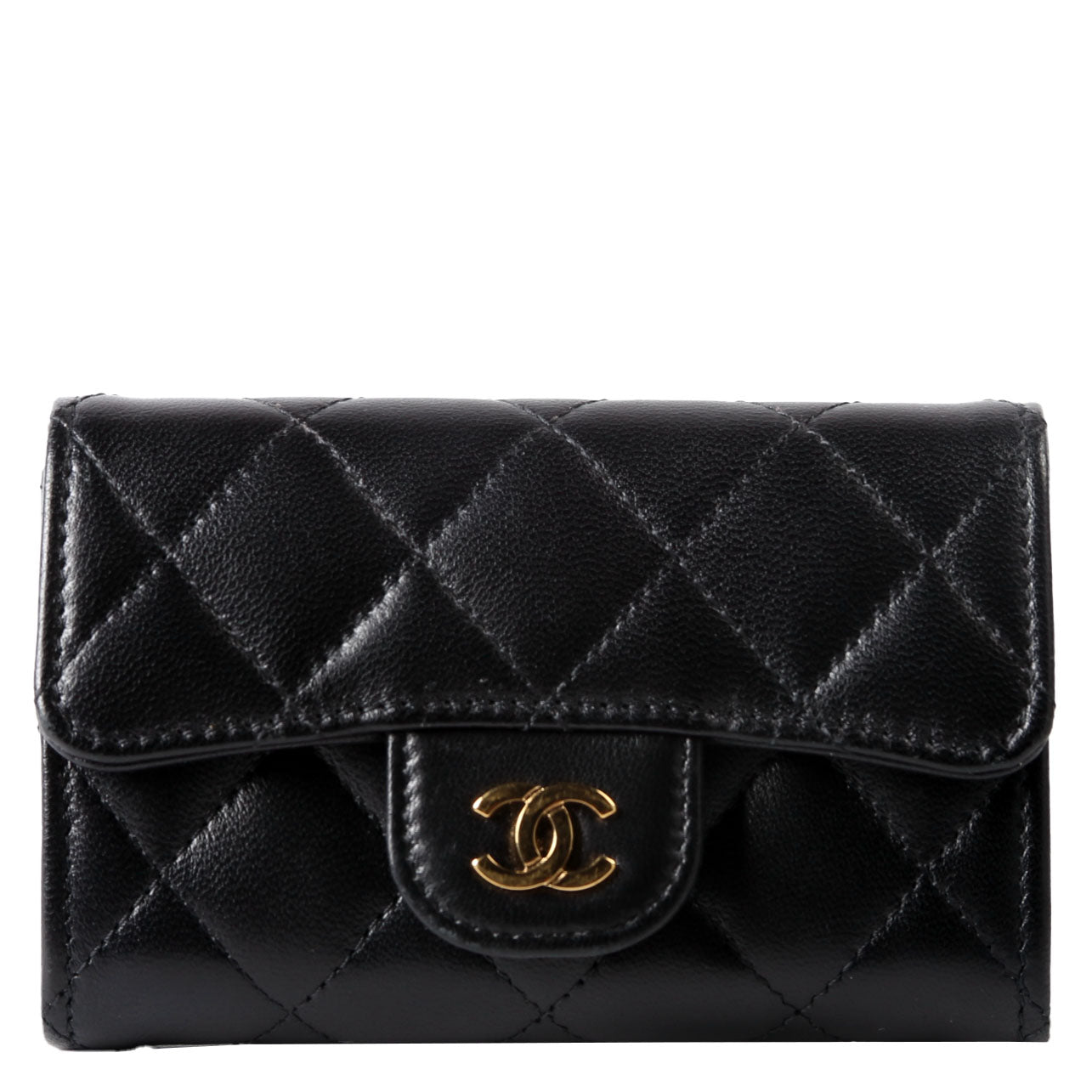 Classic Business Card Holder Lambskin 31M Black