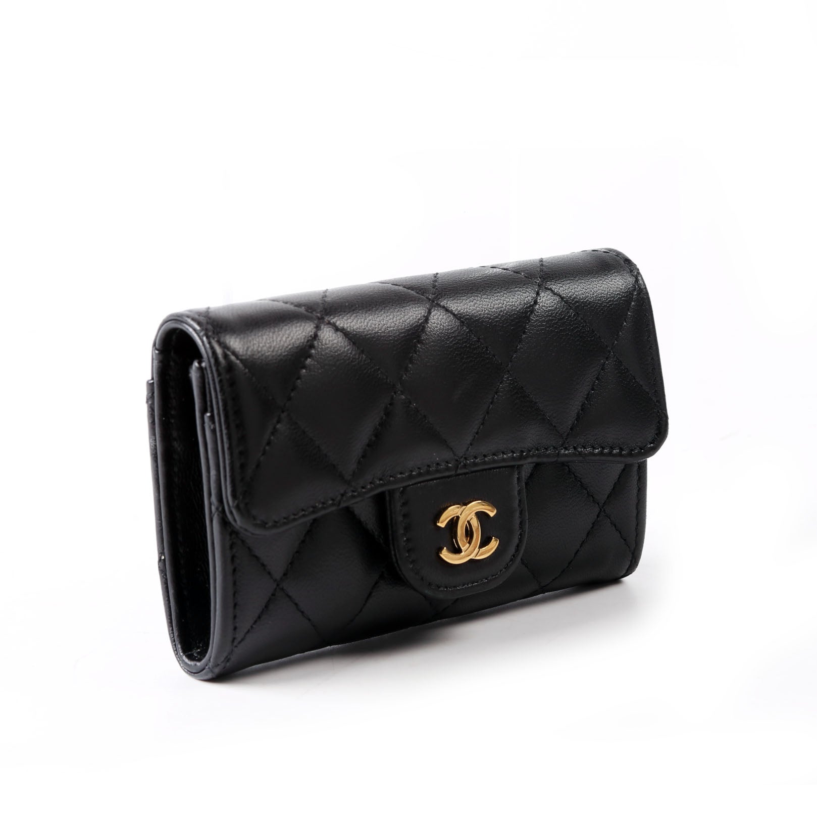 Classic Business Card Holder Lambskin 31M Black