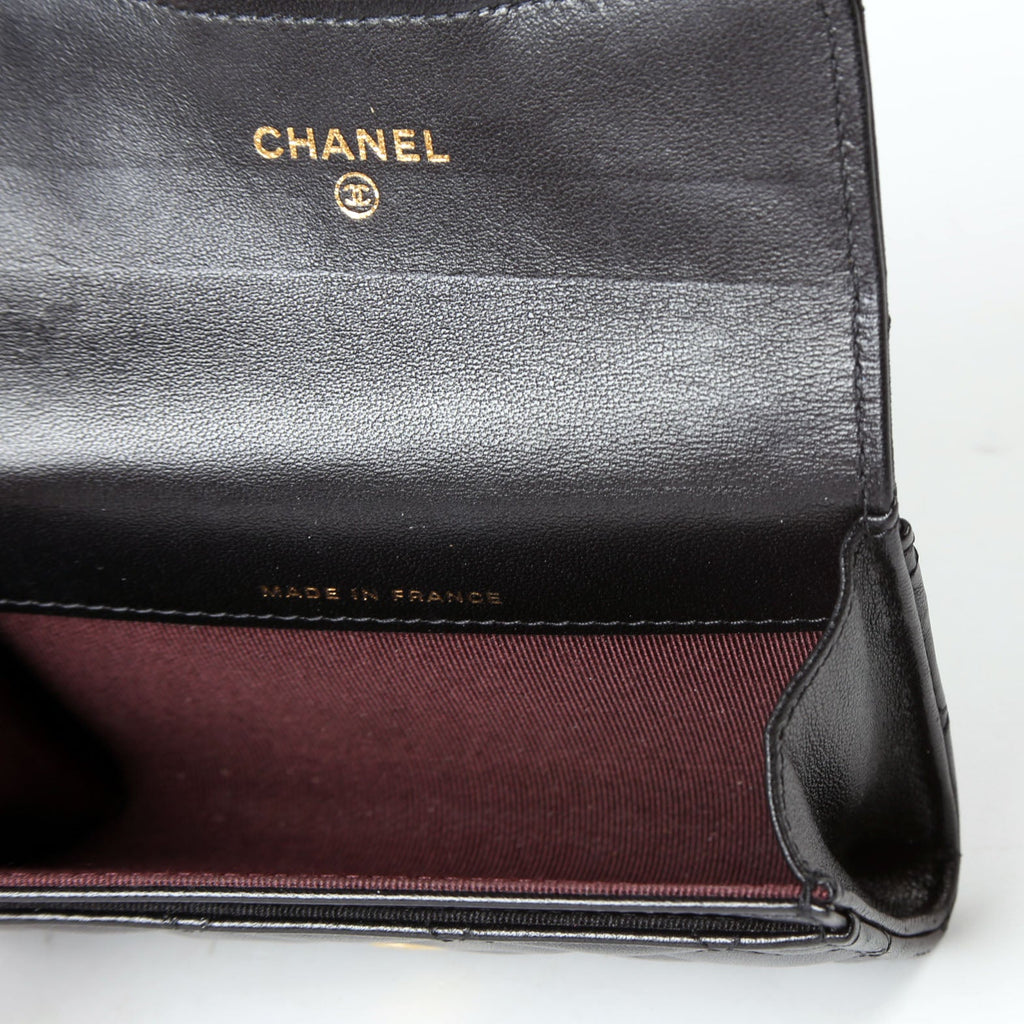 Classic Business Card Holder Lambskin 31M Black