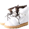 Pillow Flats Comfort Ankle Boots Size 37 White/Brown