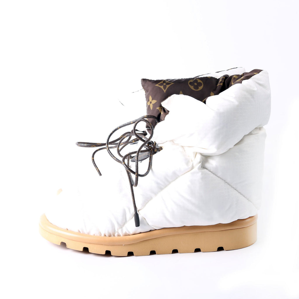 Pillow Flats Comfort Ankle Boots Size 37 White/Brown