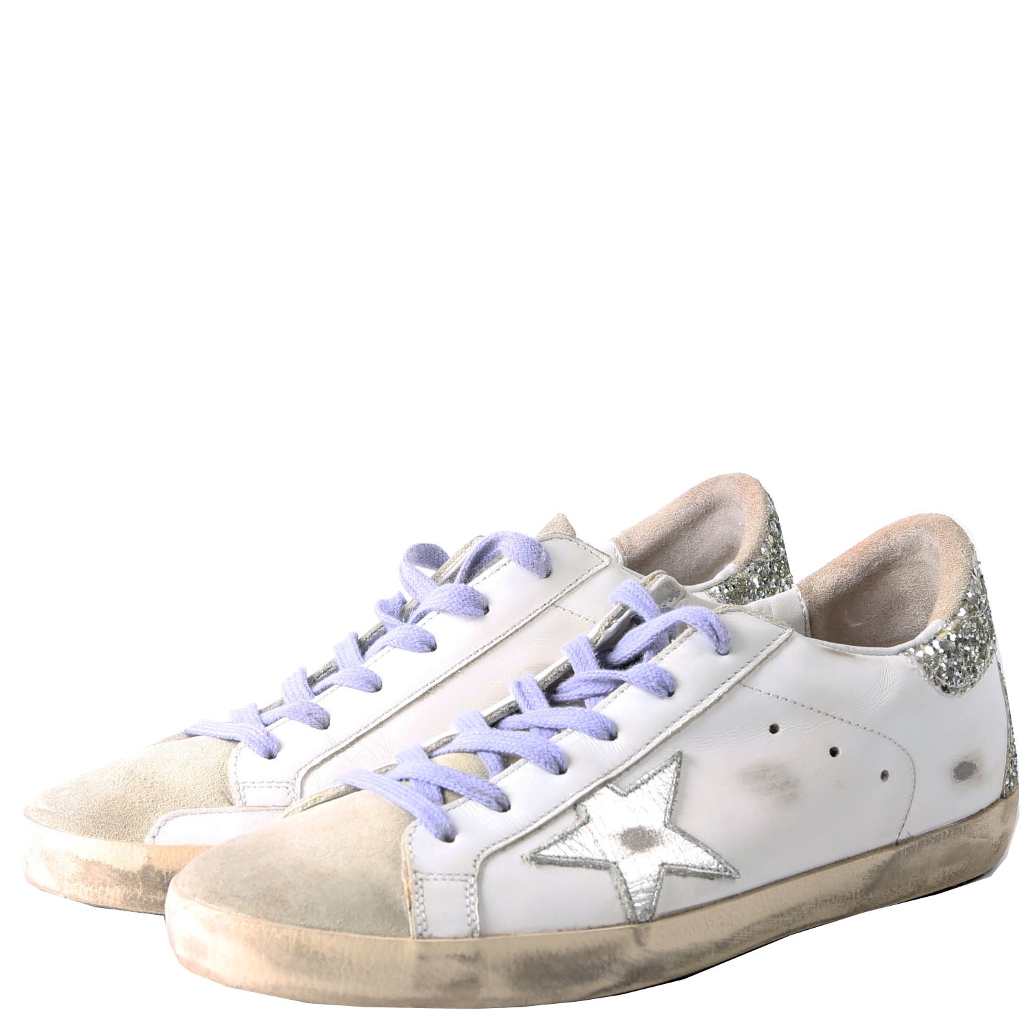 Superstar Sneakers Size 39 White/Purple/Glitter