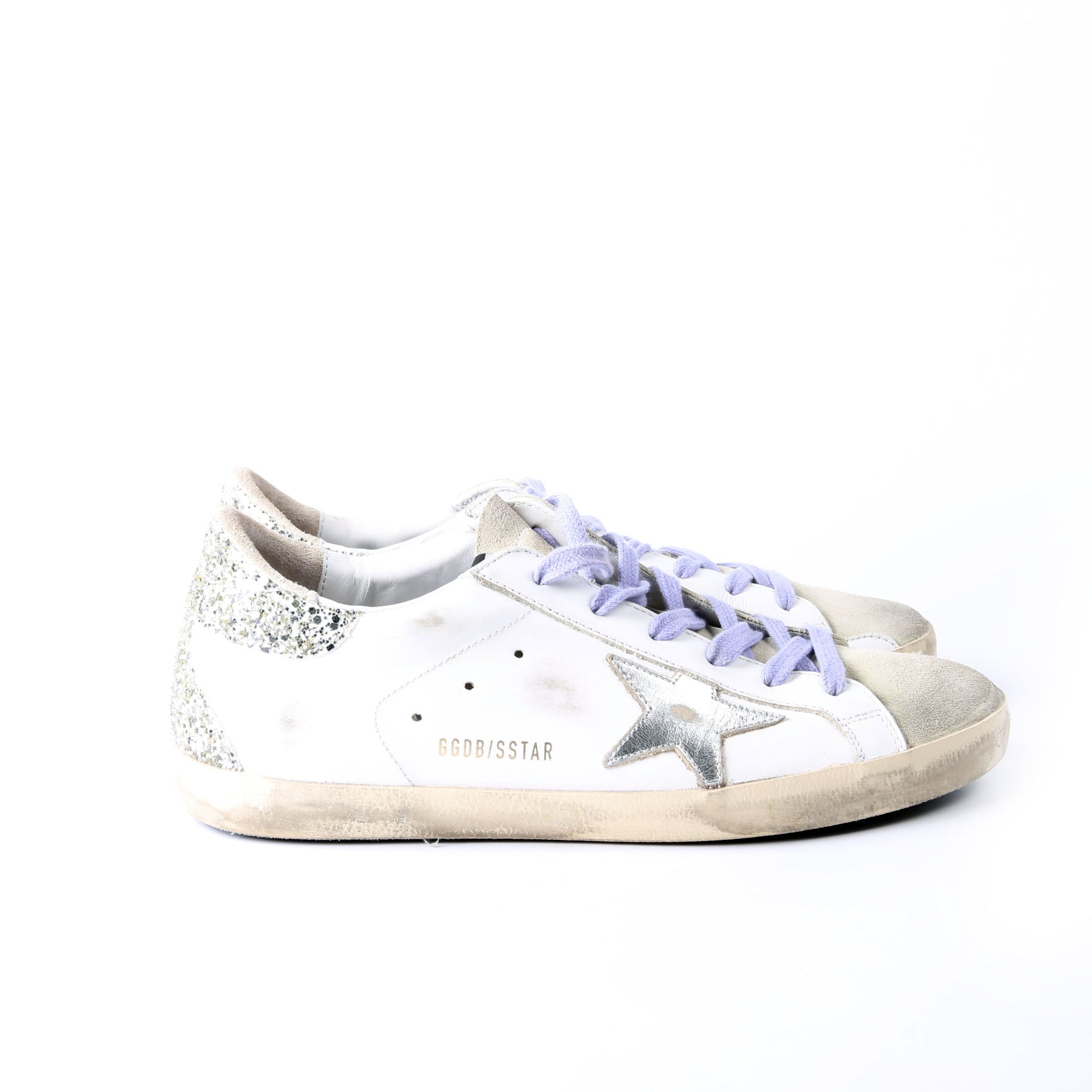 Superstar Sneakers Size 39 White/Purple/Glitter