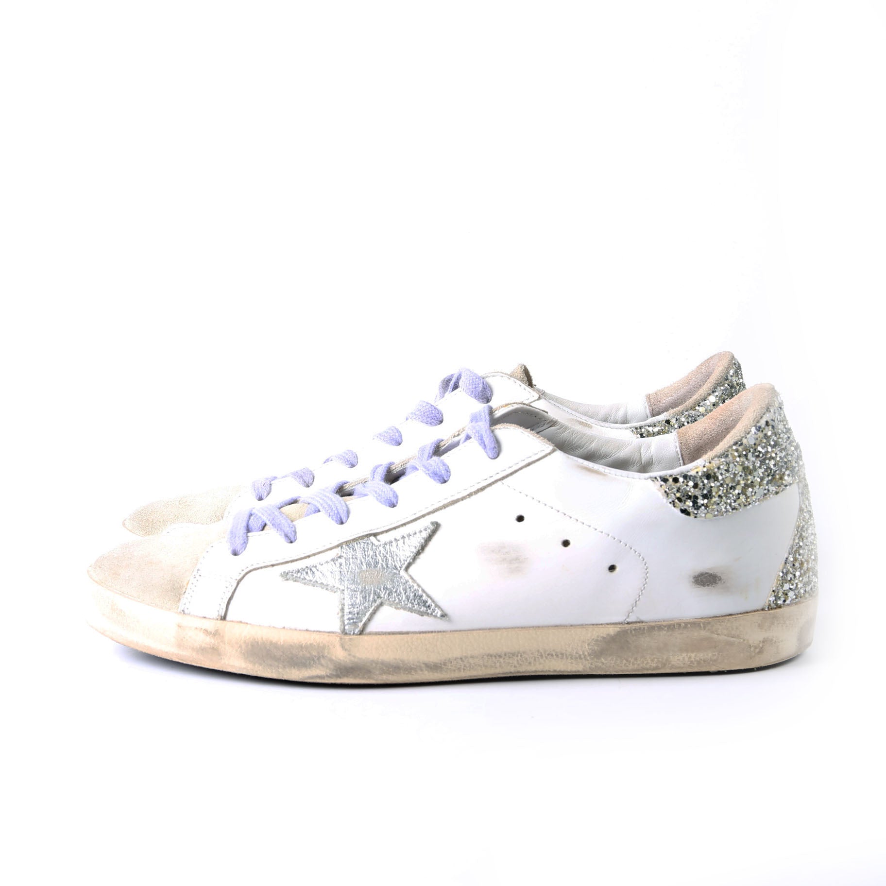 Superstar Sneakers Size 39 White/Purple/Glitter