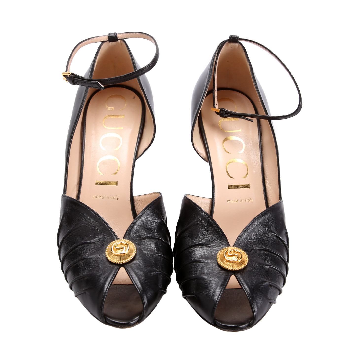 Gucci Interlocking G Logo Plaque 95MM Pumps Size 40.5