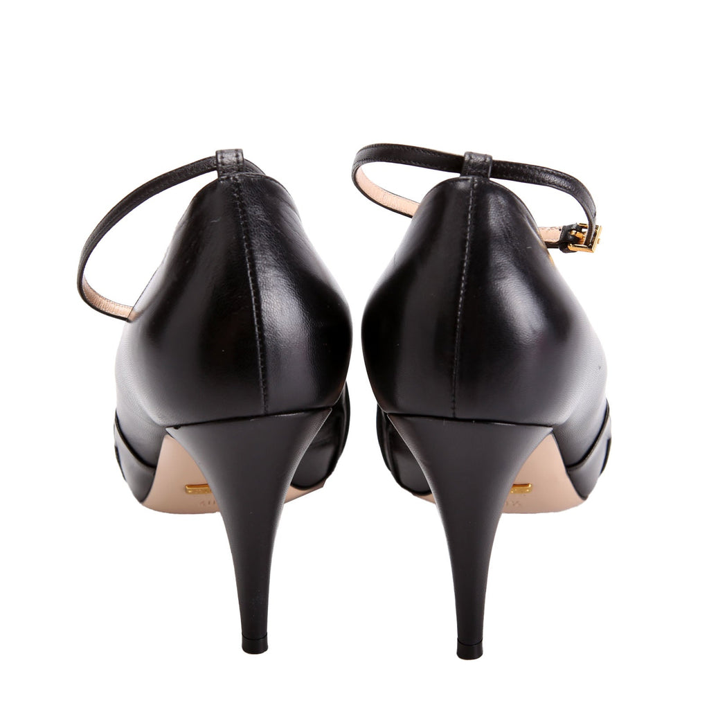 Gucci Interlocking G Logo Plaque 95MM Pumps Size 40.5