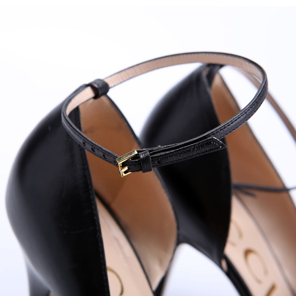 Gucci Interlocking G Logo Plaque 95MM Pumps Size 40.5