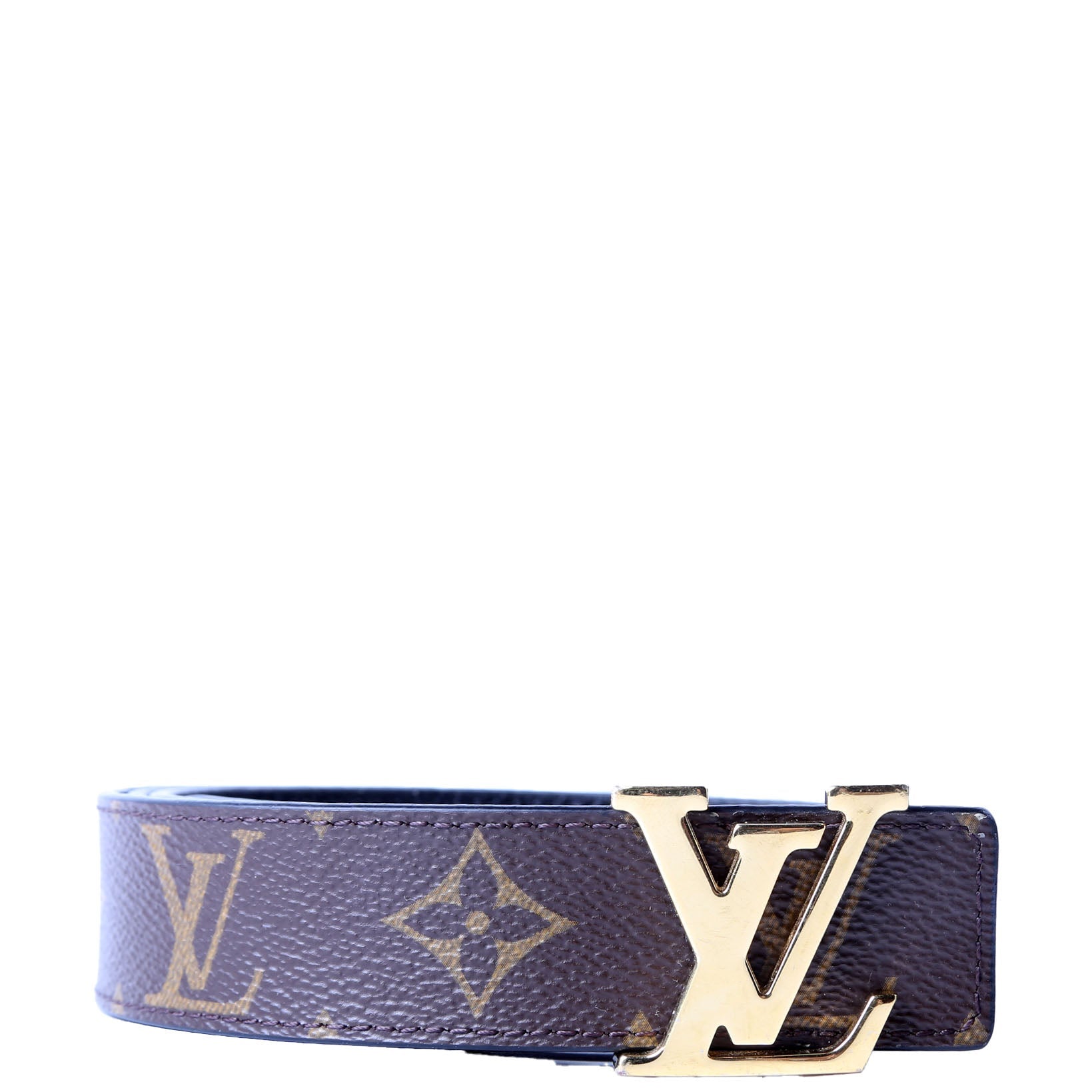 LV Initiales 30MM Reversible Leather/Monogram Belt Size 95/38