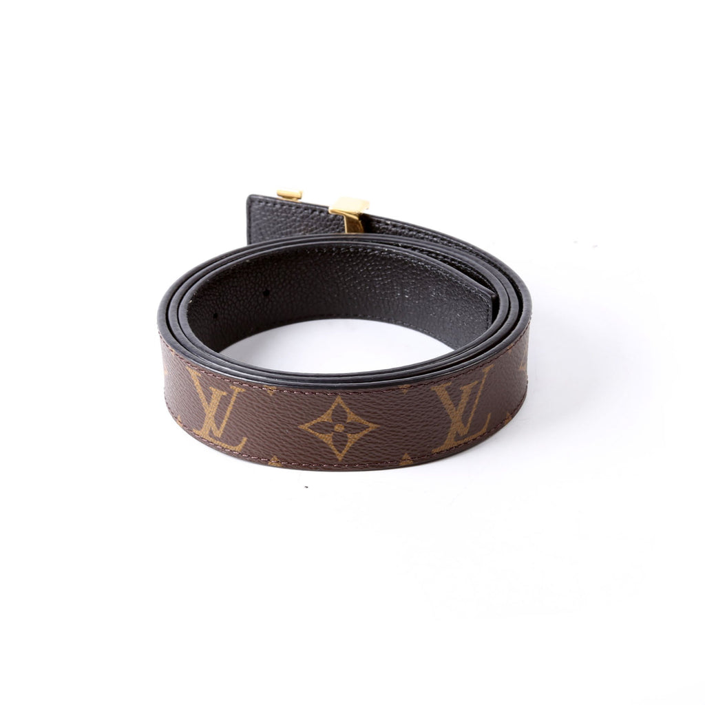 LV Initiales 30MM Reversible Leather/Monogram Belt Size 95/38
