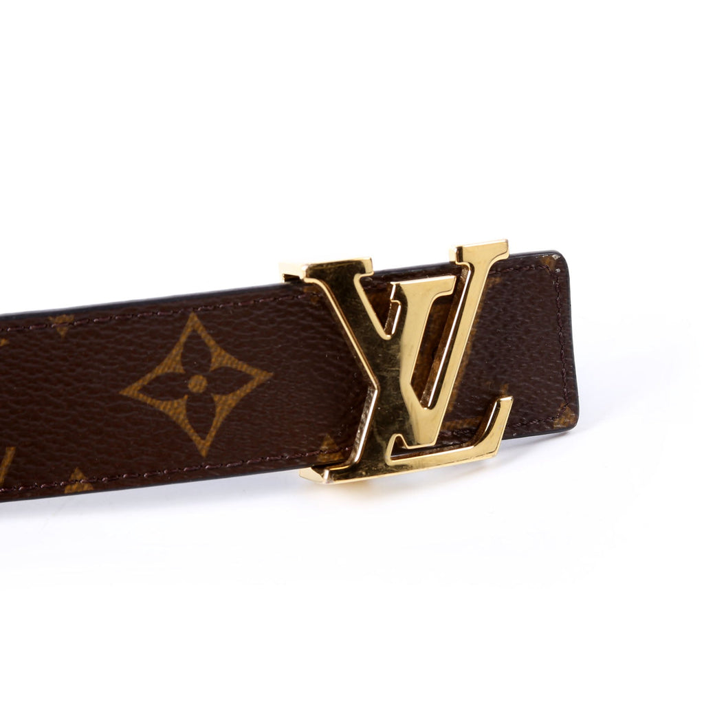 LV Initiales 30MM Reversible Leather/Monogram Belt Size 95/38