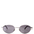 CL40235U Triomphe 01 Metal Oval Frames Sunglasses Black/Silver