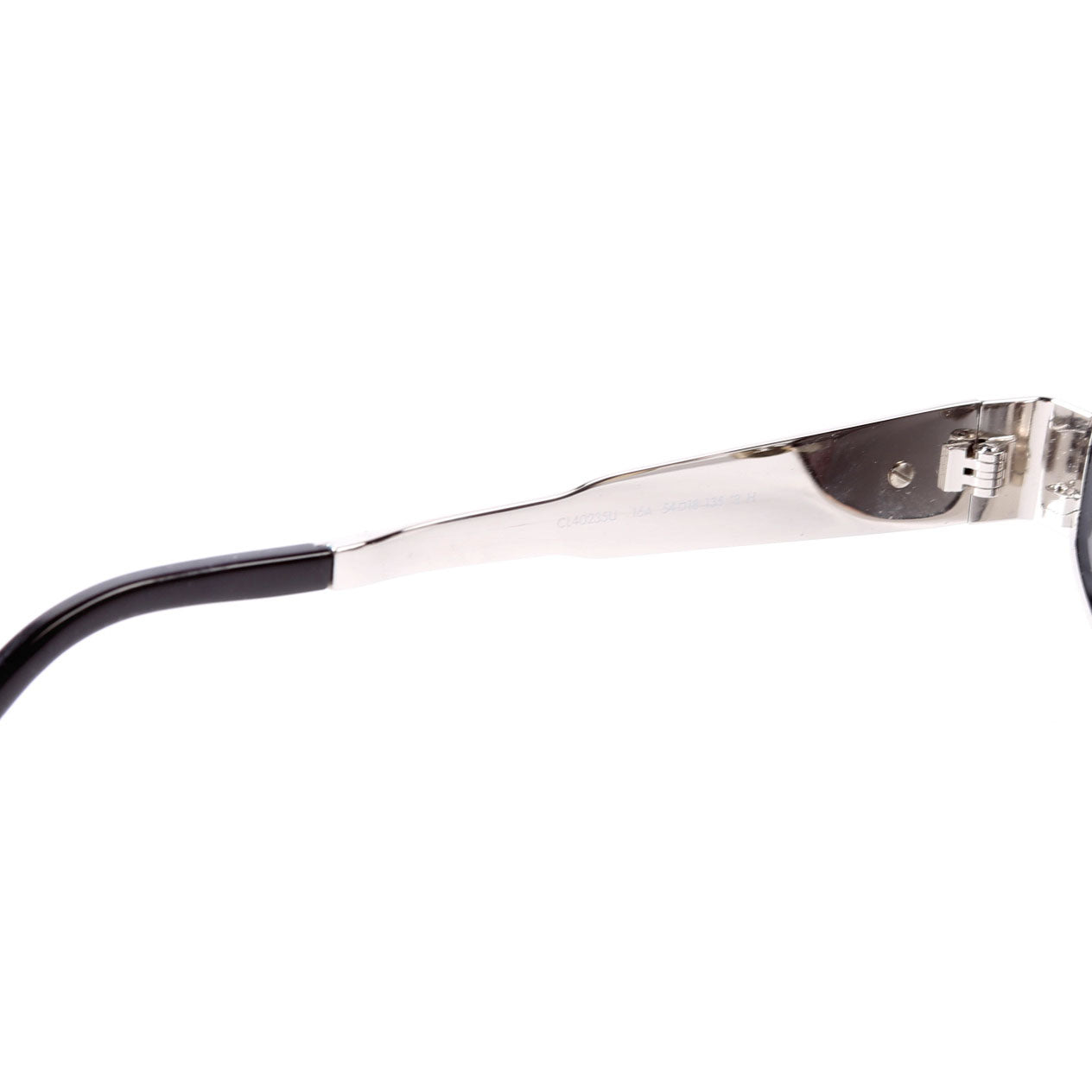 CL40235U Triomphe 01 Metal Oval Frames Sunglasses Black/Silver