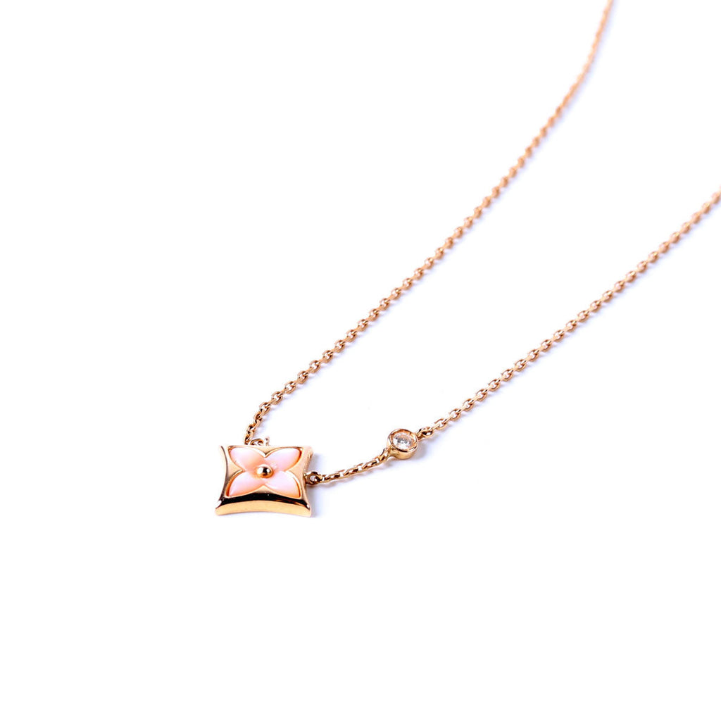 Color Blossom BB Star Necklace 750/Diamond/Mother Of Pearl