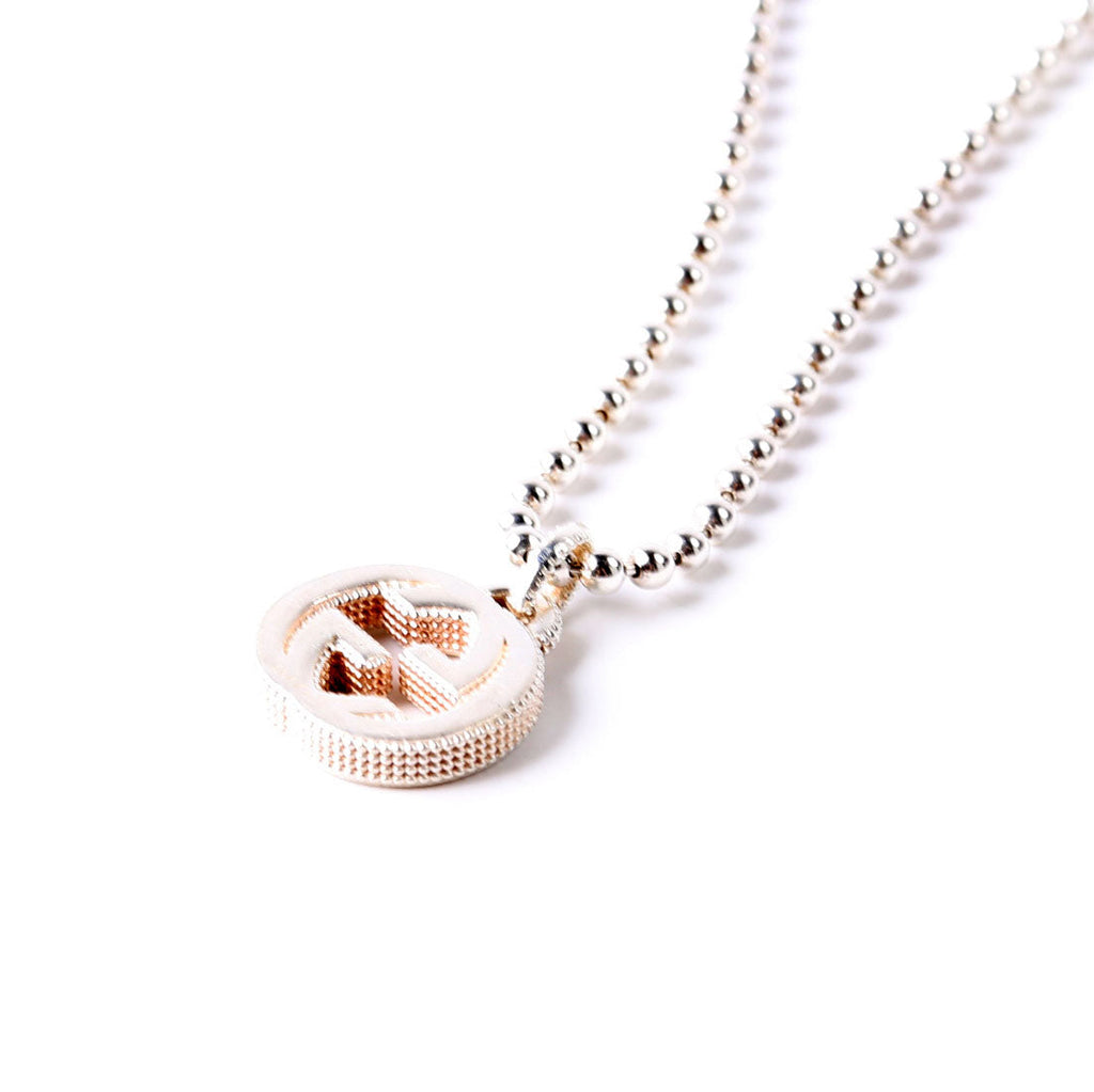 Interlocking G Bead Chain Necklace 925