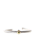 Classic Cable Renaissance Bracelet 925/585/Chrome Diopside/Blue Topaz