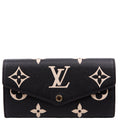 Sarah Wallet Bicolor Empreinte Cream/Black