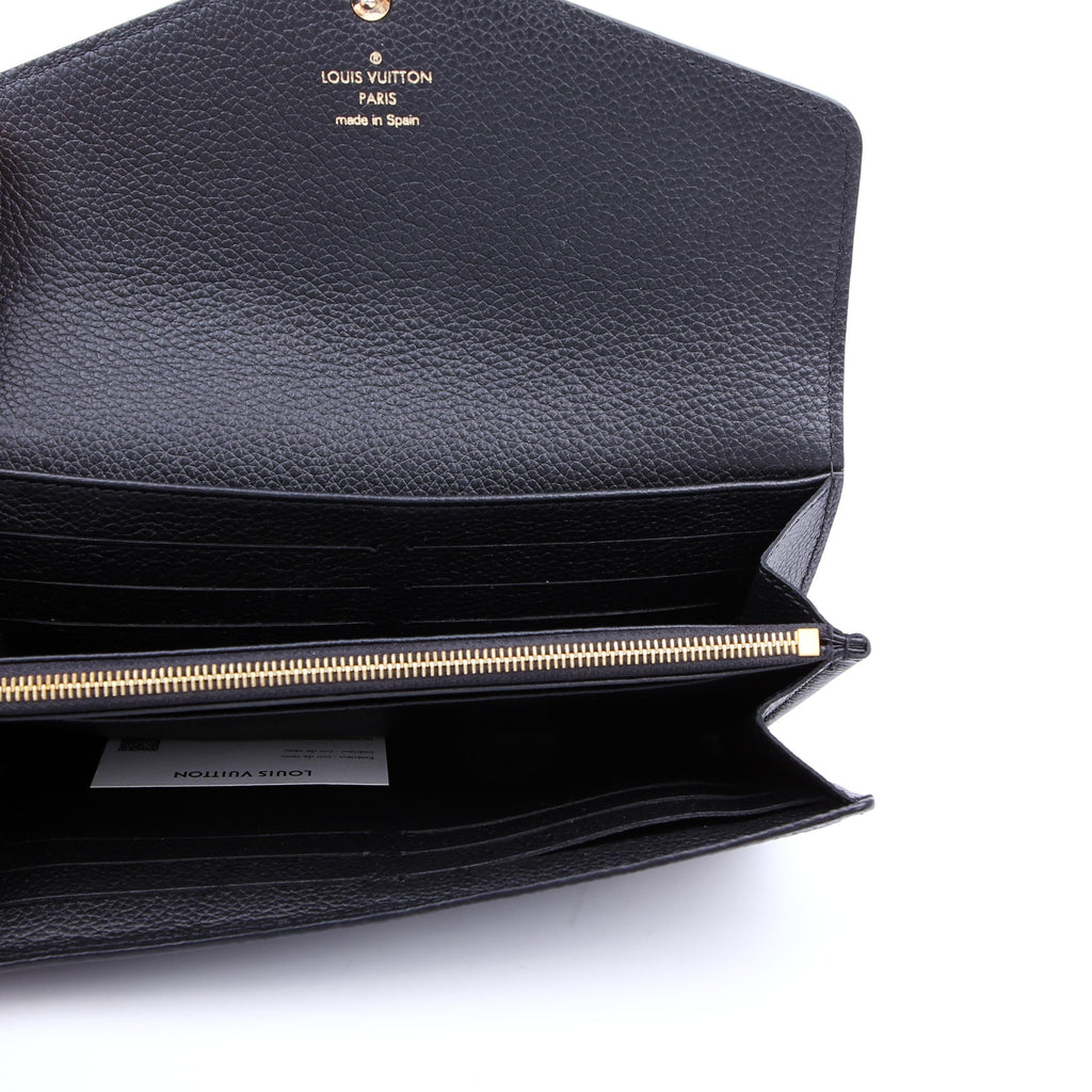 Sarah Wallet Bicolor Empreinte Cream/Black
