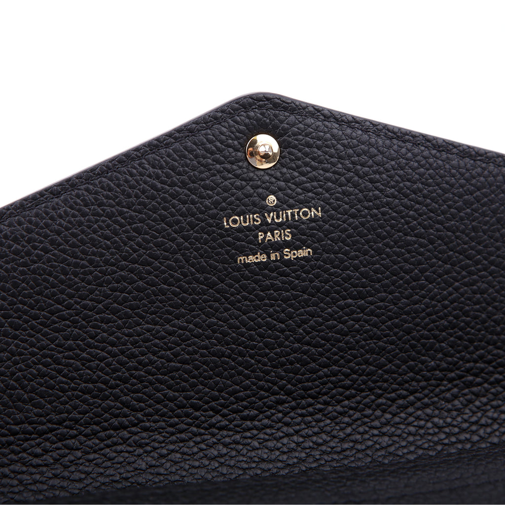 Sarah Wallet Bicolor Empreinte Cream/Black