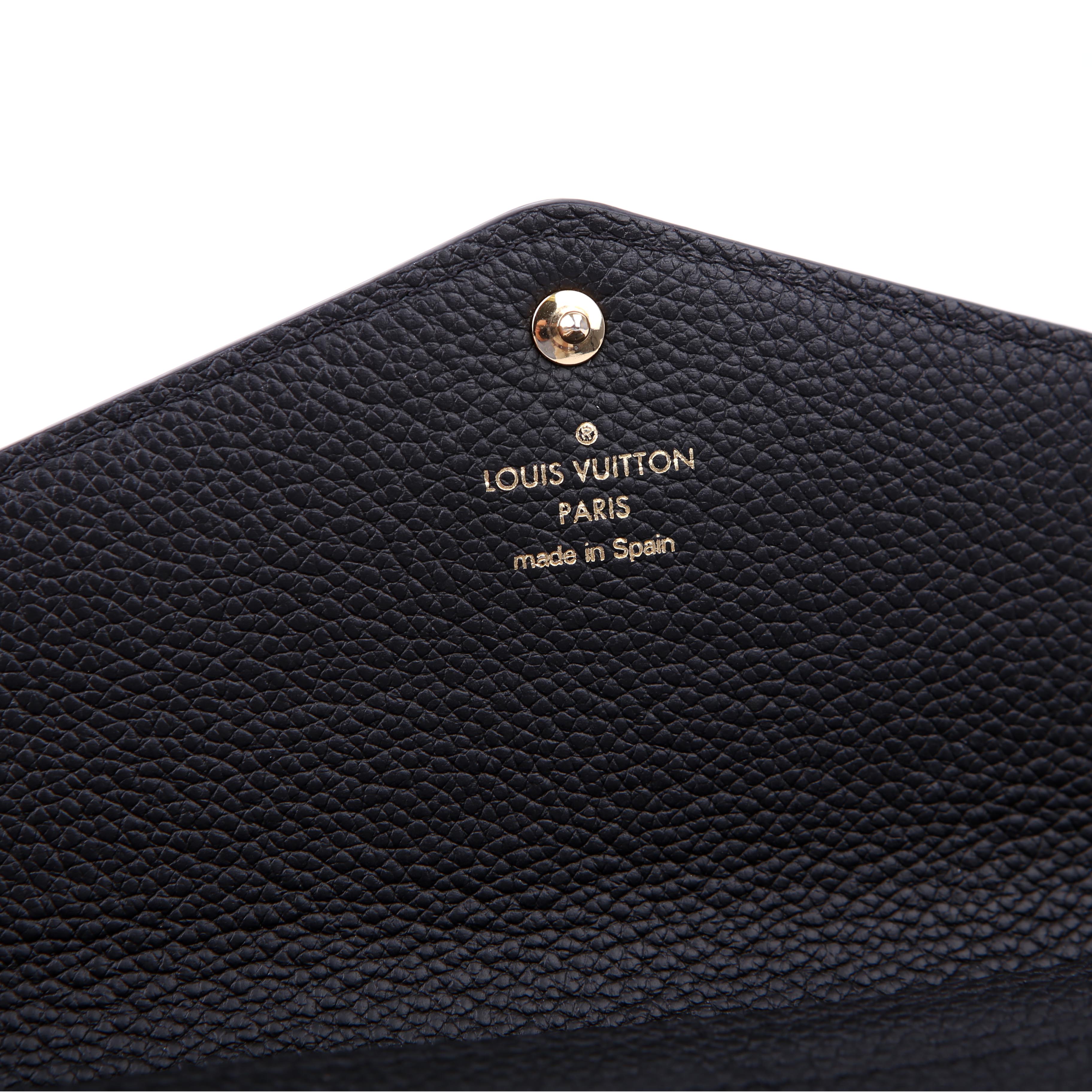 Sarah Wallet Bicolor Empreinte Cream/Black