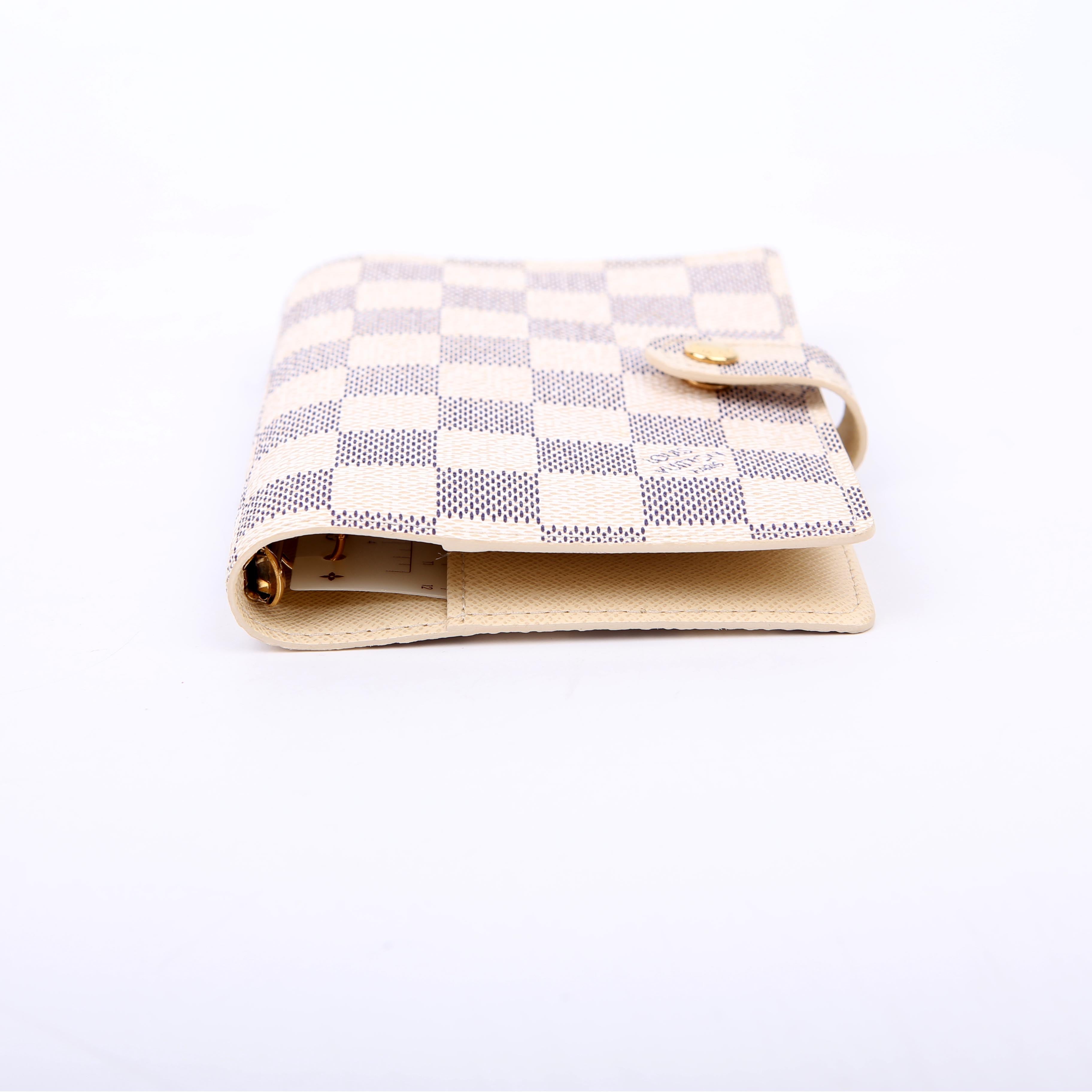 Agenda Small Ring Damier Azur