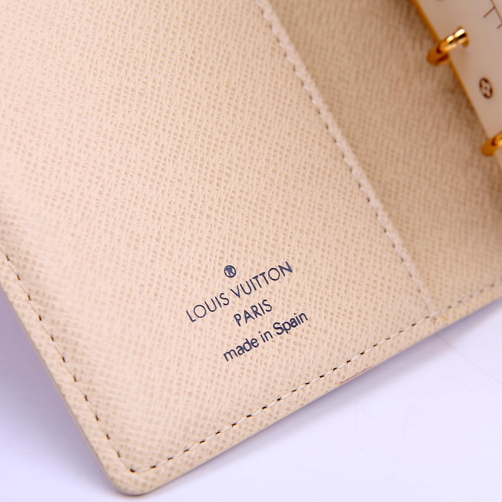 Agenda Small Ring Damier Azur