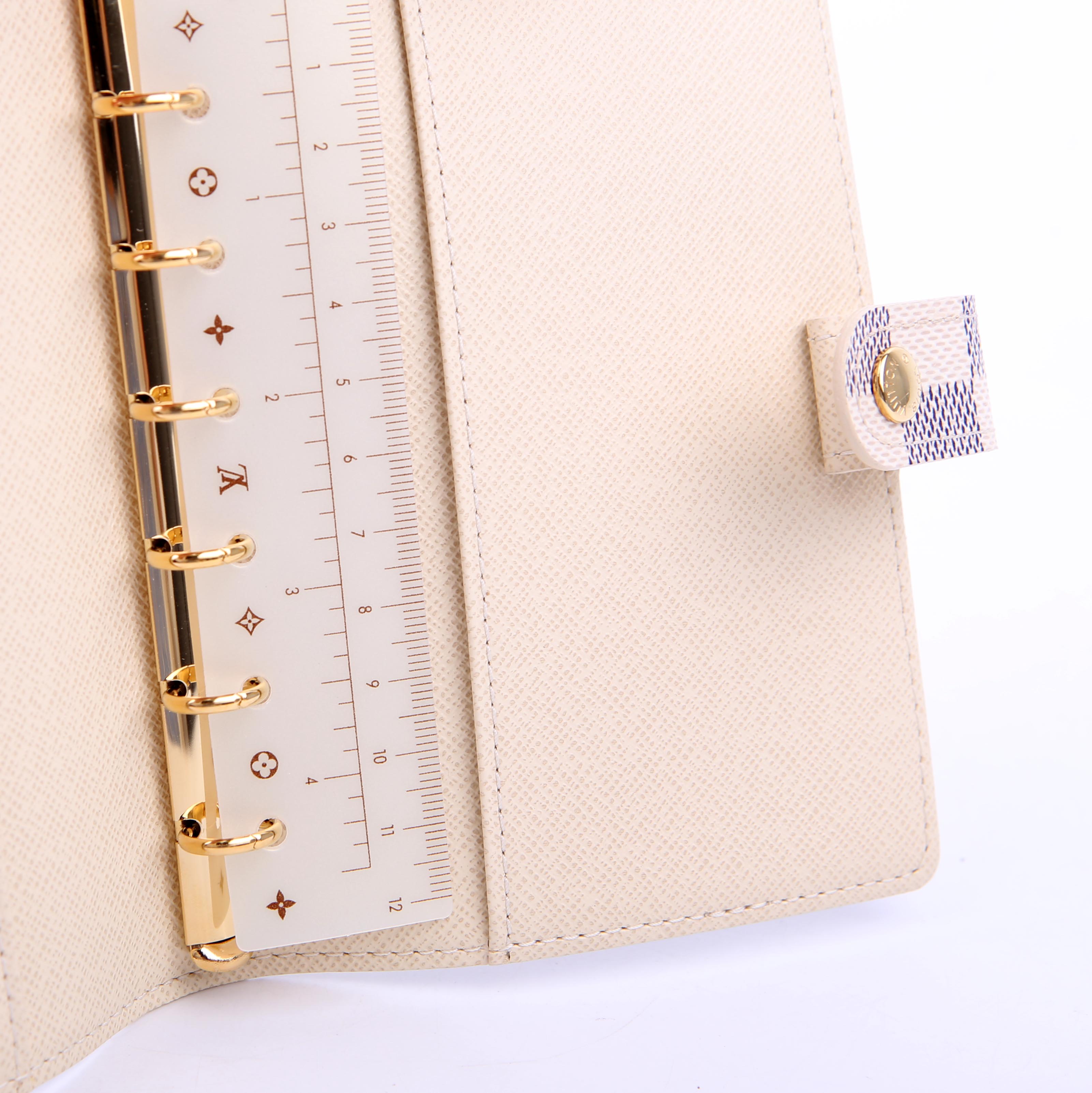 Agenda Small Ring Damier Azur