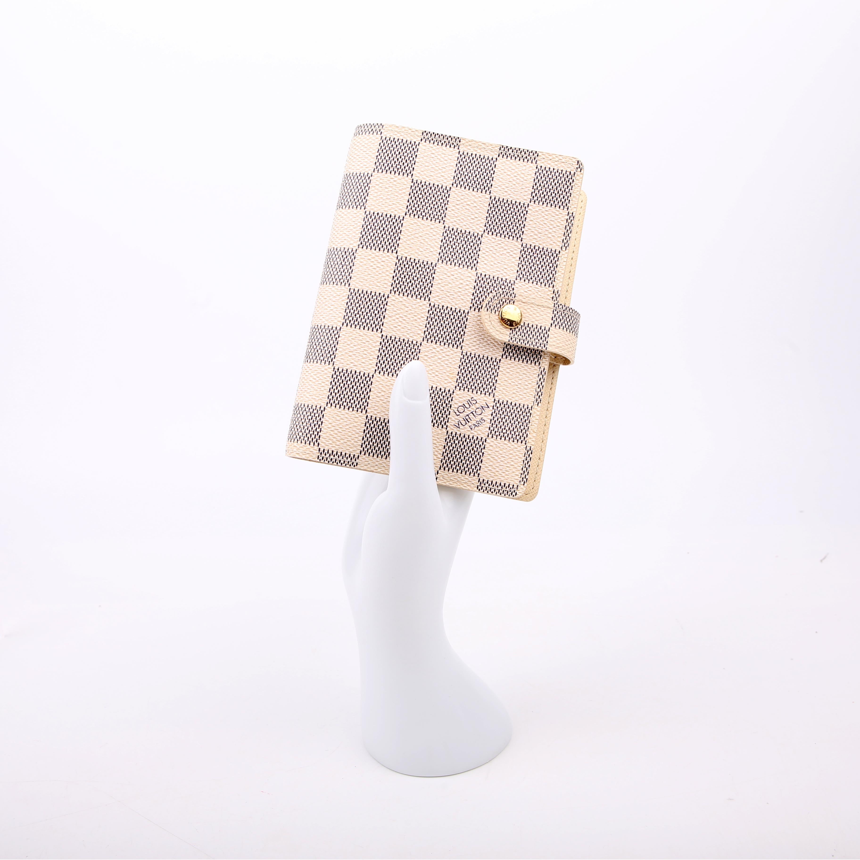 Agenda Small Ring Damier Azur