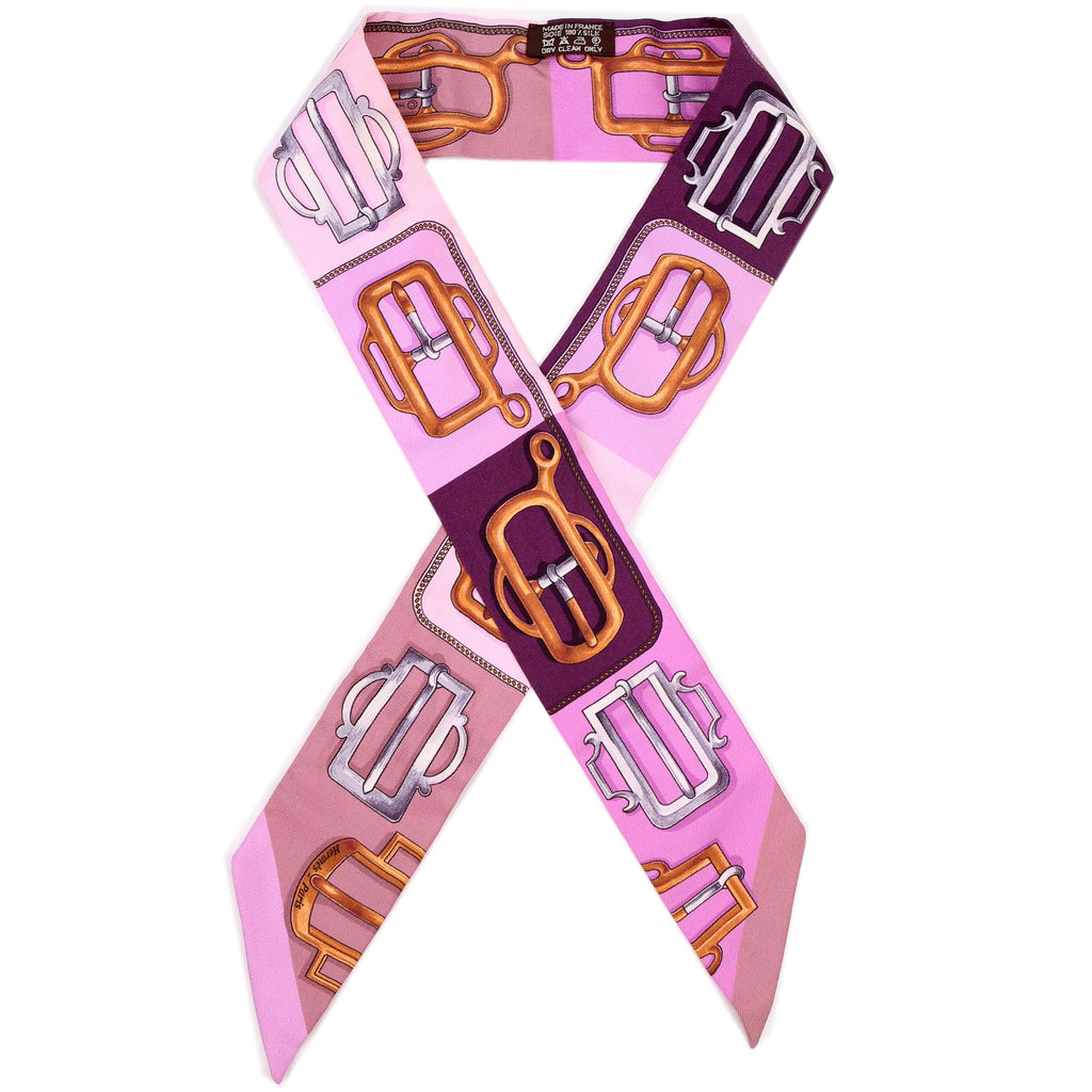 Bouclerie D'attelage Twilly Silk Scarf Purple