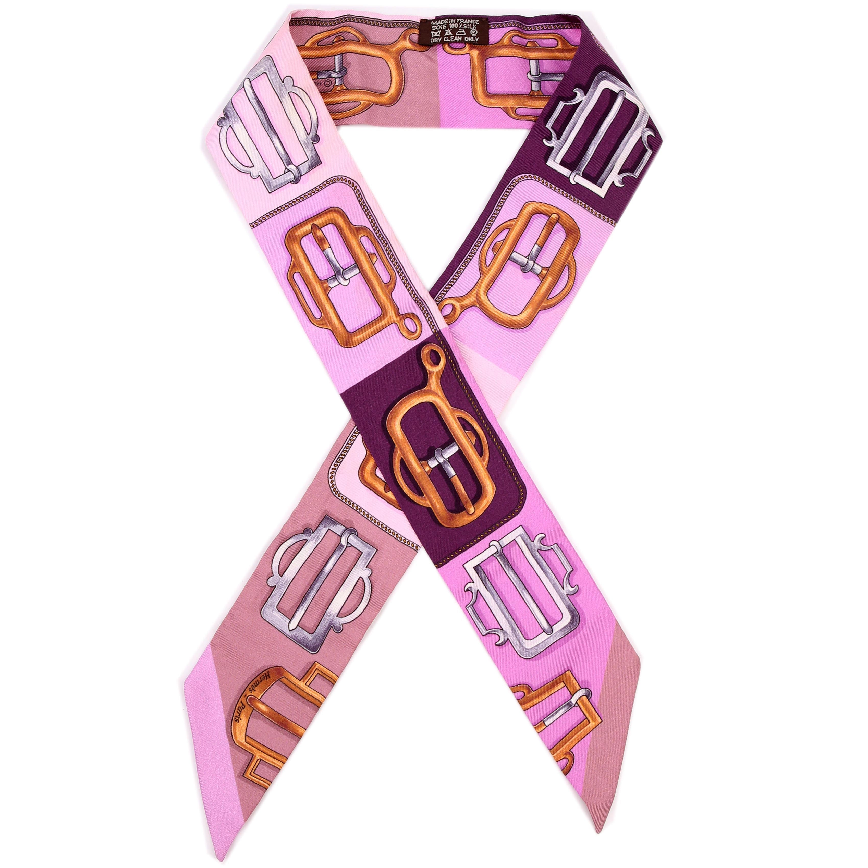 Bouclerie D'attelage Twilly Silk Scarf Purple