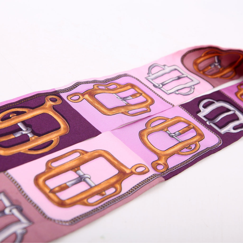 Bouclerie D'attelage Twilly Silk Scarf Purple