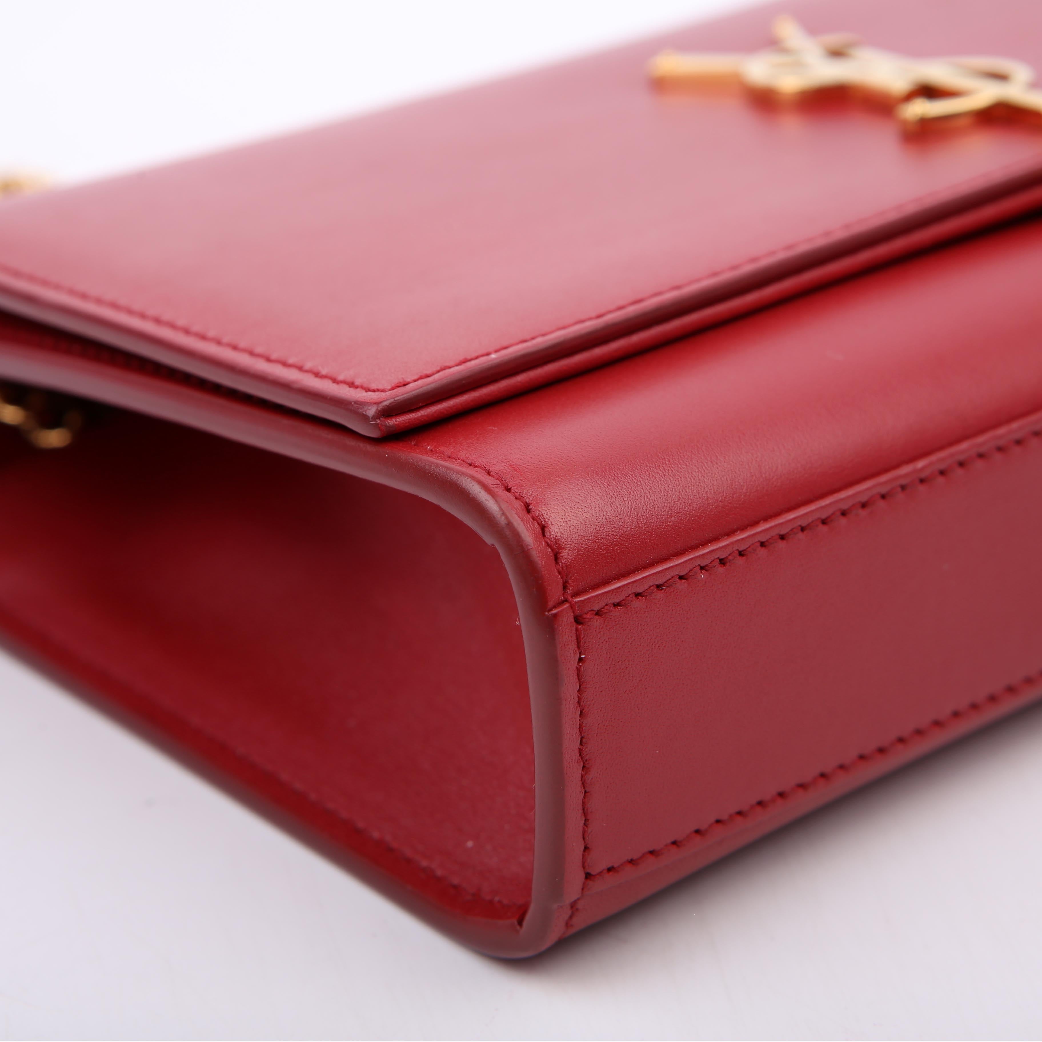 SAINT LAURENT Kate Tassel Satchel Medium Red