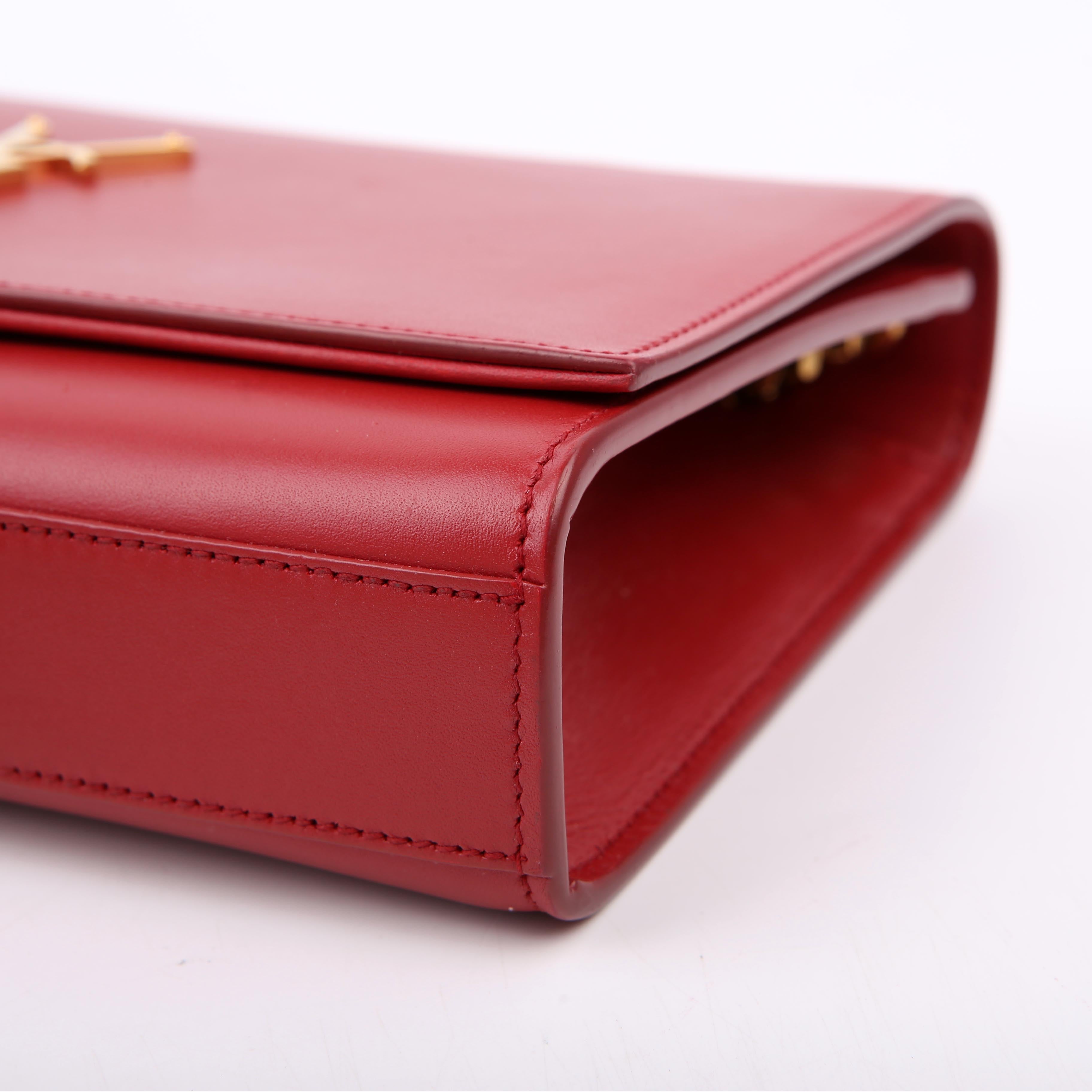 SAINT LAURENT Kate Tassel Satchel Medium Red