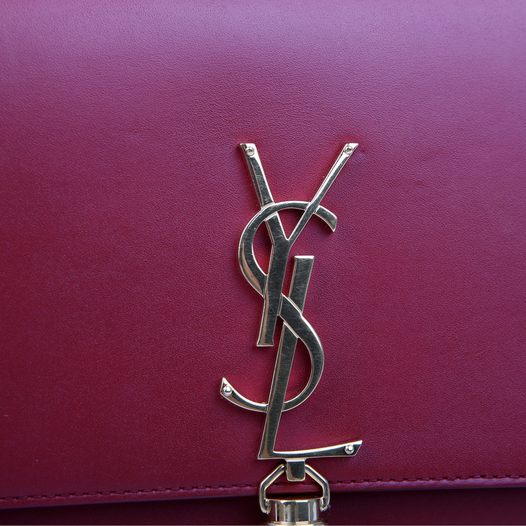SAINT LAURENT Kate Tassel Satchel Medium Red