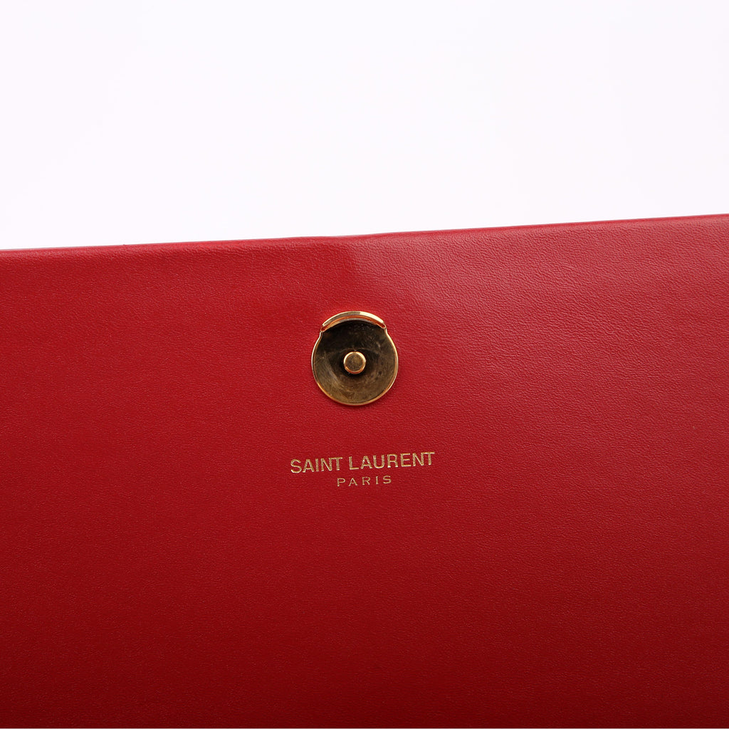 SAINT LAURENT Kate Tassel Satchel Medium Red