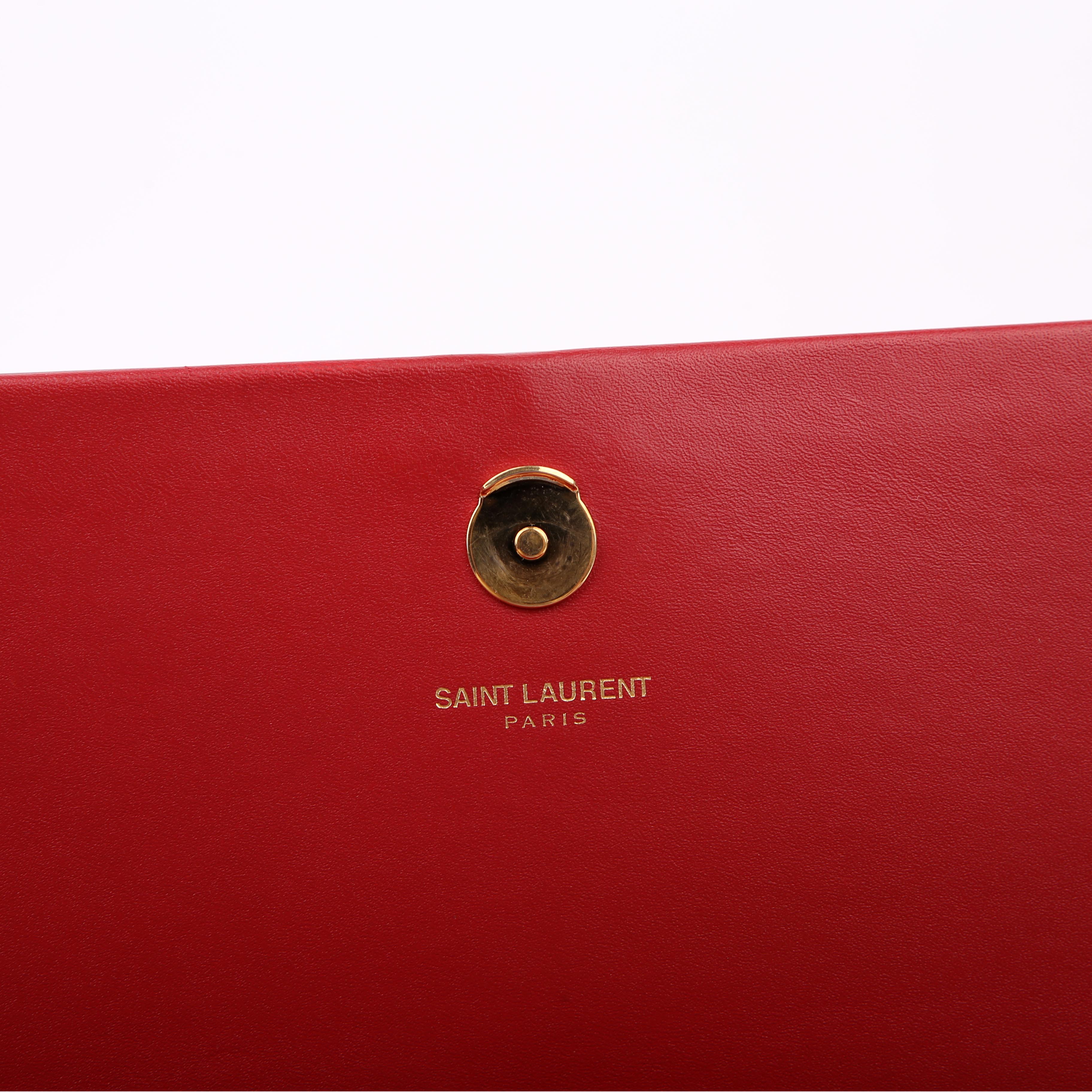 SAINT LAURENT Kate Tassel Satchel Medium Red
