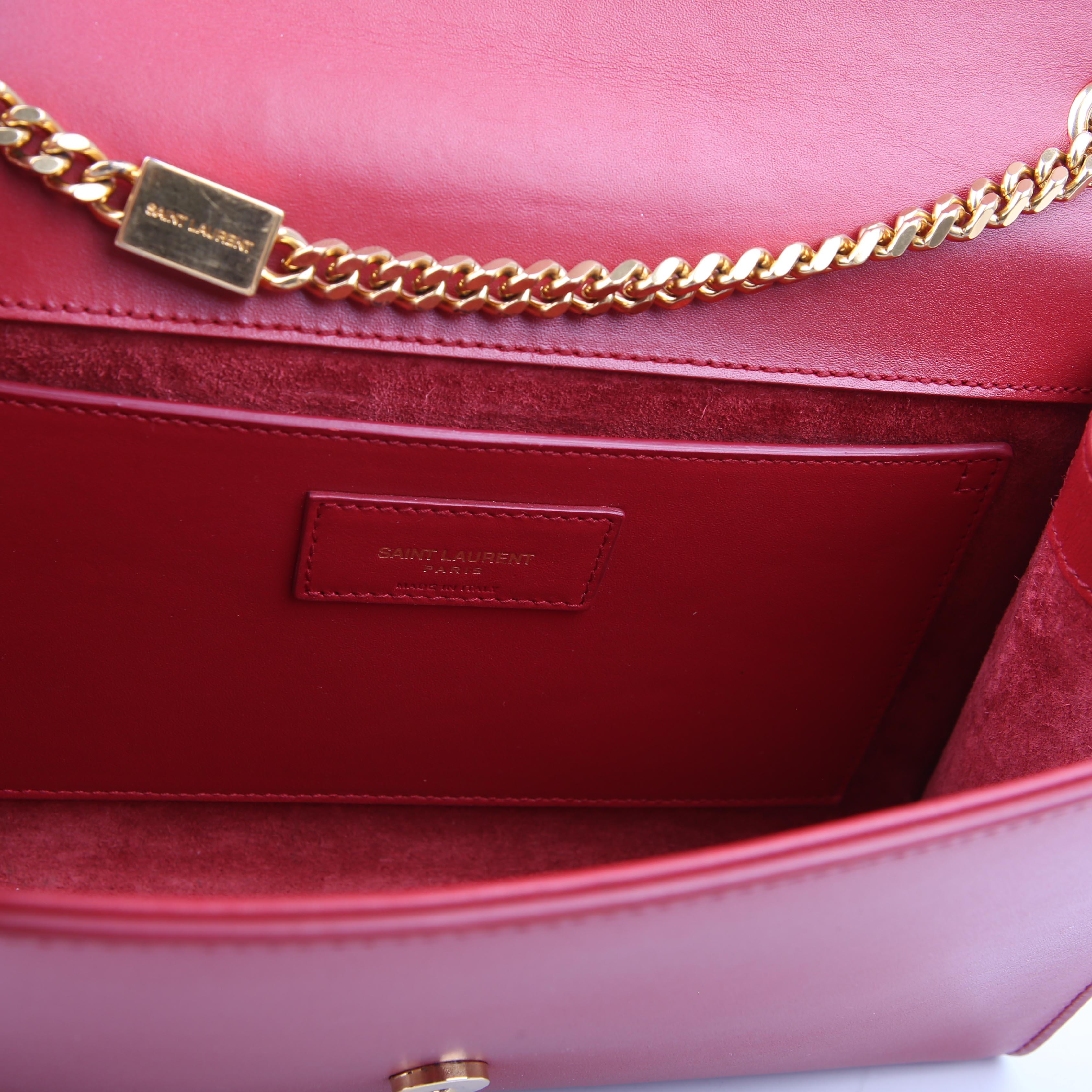 SAINT LAURENT Kate Tassel Satchel Medium Red