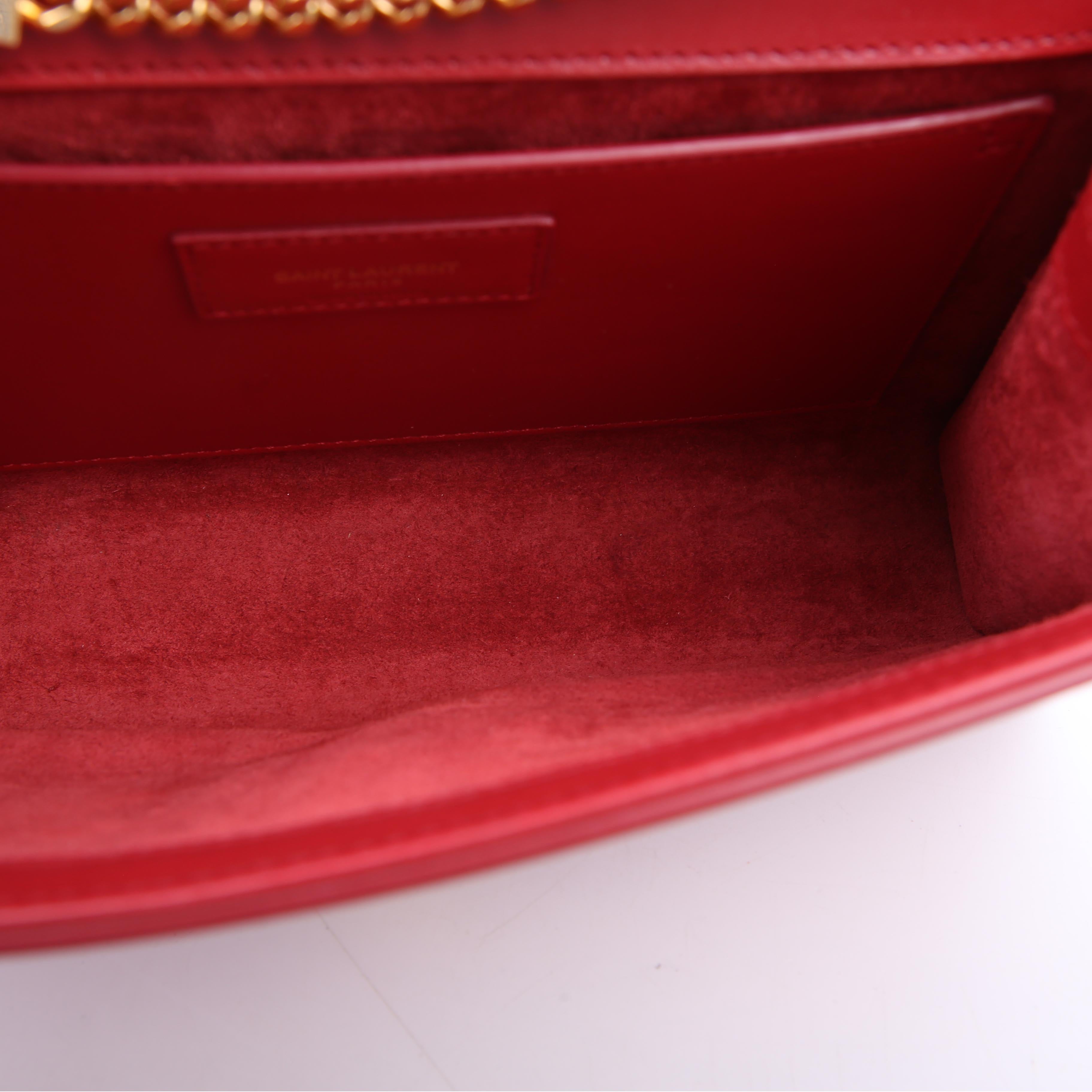 SAINT LAURENT Kate Tassel Satchel Medium Red