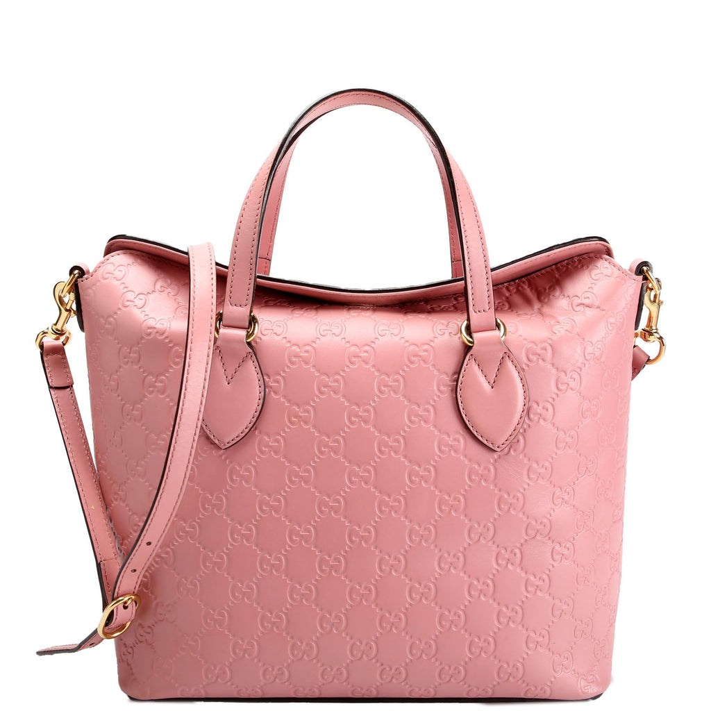 428226 Sig Leather Fold Over Tote