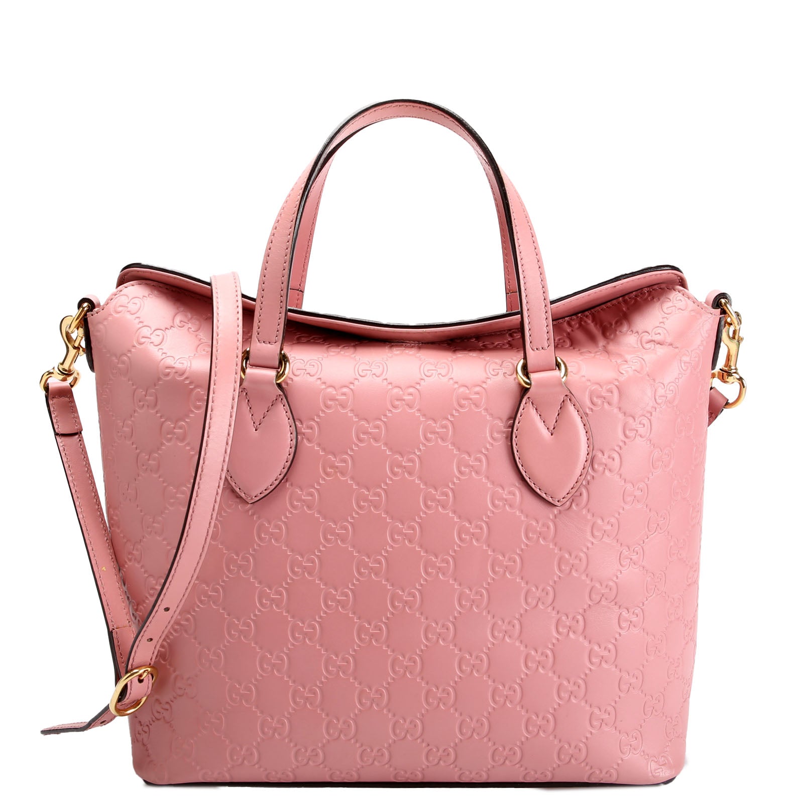 428226 Sig Leather Fold Over Tote