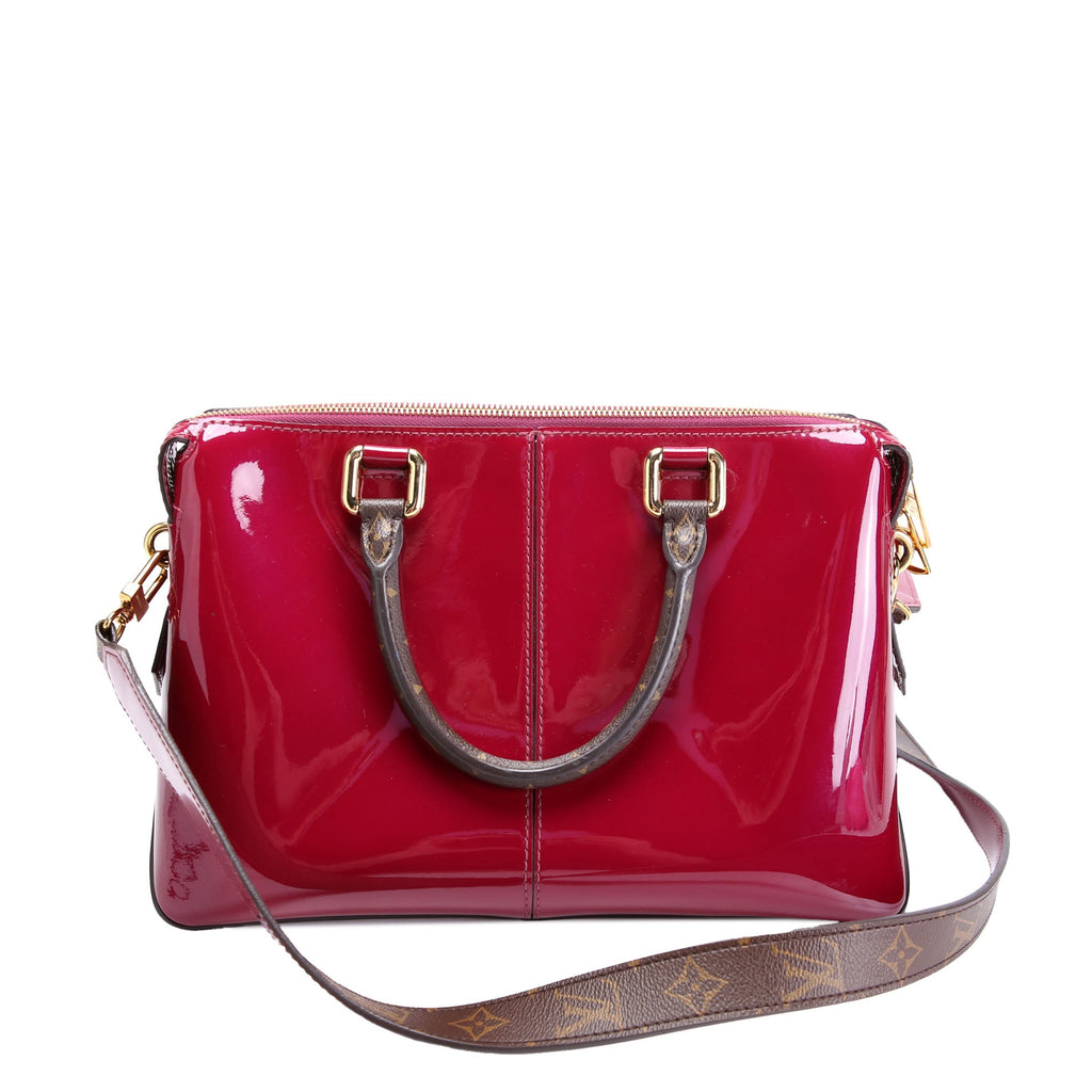 Miroir Vernis Tote Brown/Berry