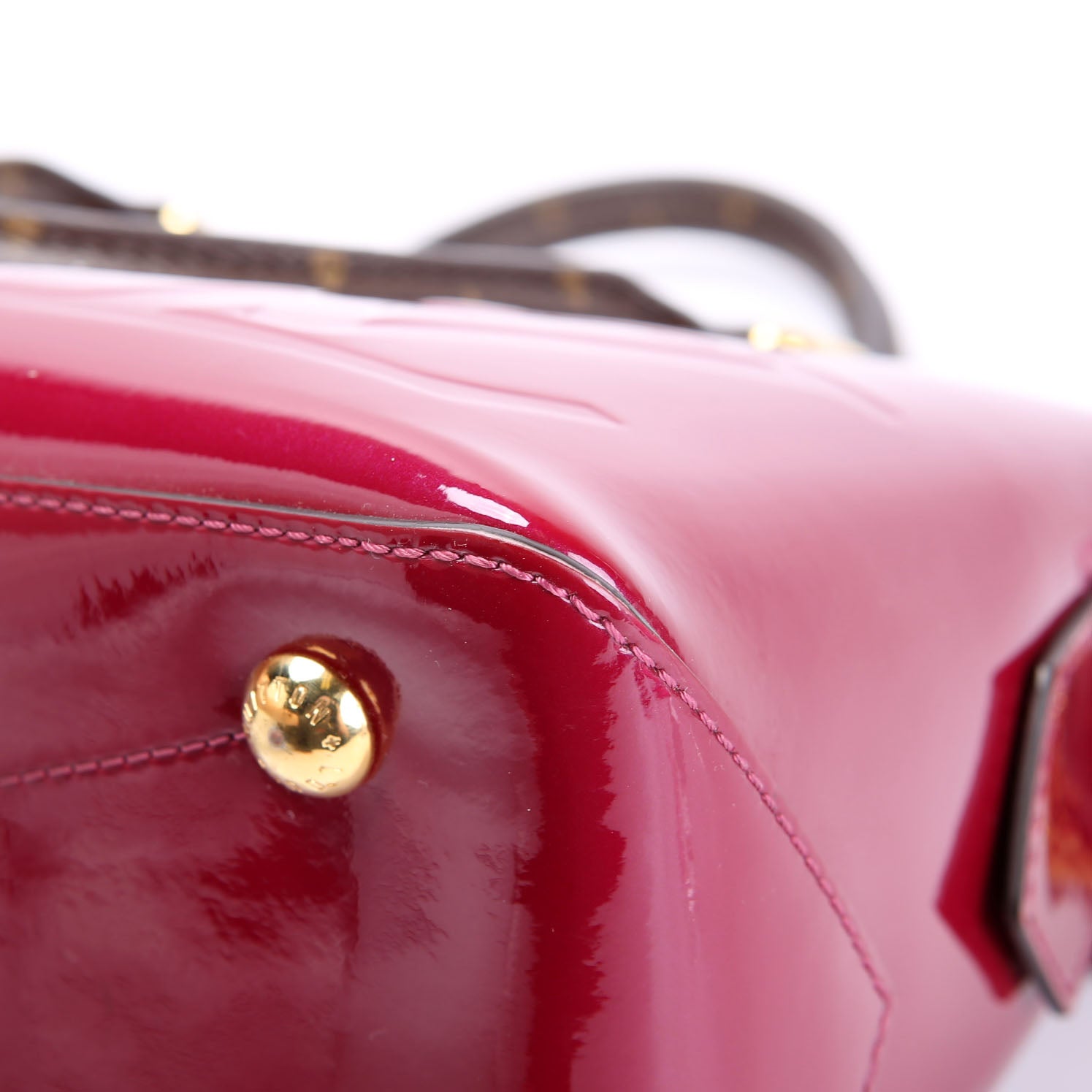 Miroir Vernis Tote Brown/Berry