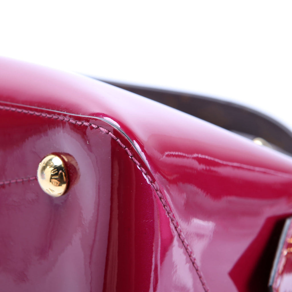Miroir Vernis Tote Brown/Berry